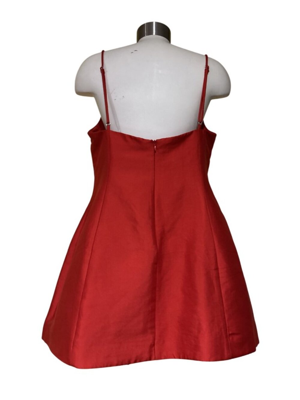 Showpo Sheeran Large Mini Dress Red Plunge A-Line Size AU 16 US 12 NWT - Picture 8 of 11